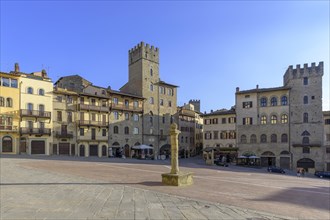 Square Piazza Grande with patrician houses