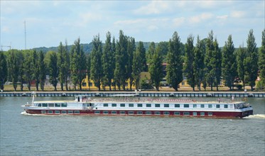 Ferry boat on River Swina at Swinoujscie