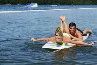 Couple on SUP board
