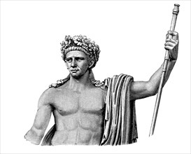 The triumphal statue of Claudius in the Vatican Museum in Rome