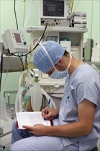 Anesthetist in the operating room