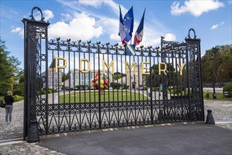 Entrance gate to the Champagne House Pommery