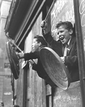 Children with shield and stick