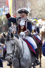 Guard on horse on Carnival Monday procession