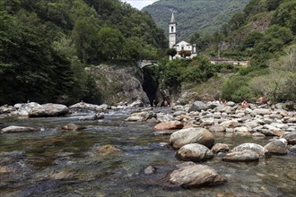 River Cannobino at the end of the Sant' Anna ravine