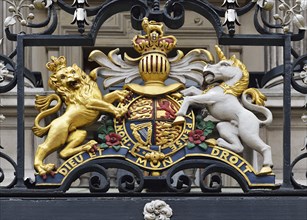 Royal coat of arms on Her Majesty's Theatre