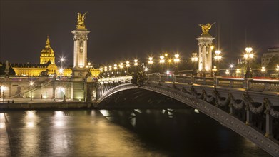 Bridge Pont Alexandre III at night