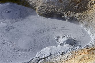 Boiling mud hole at the highest geothermal field in the world