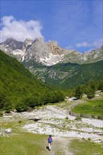 Female hiker in Kukaj Valley