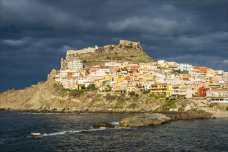 Dramatic light over the old town of Castelsardo