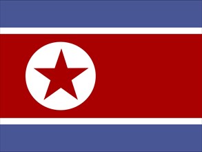 Official national flag of the Democratic People's Republic of Korea