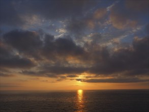 Sunset over the sea