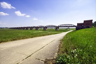 Ruins of the former Elbe bridge Domitz