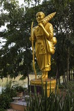 Golden statue of a monk