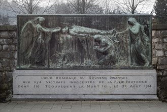 War memorial for 116 civilians shot on the wall Mur Tschoffen