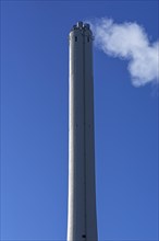 Smoking chimney from a heating power plant