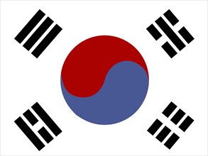 Official national flag of the Republic of Korea