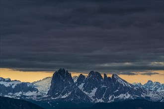 Blue hour over South Tyrolean mountain range