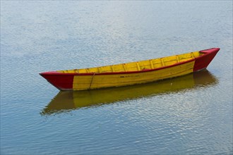 Colorful boat on Phewa Lake
