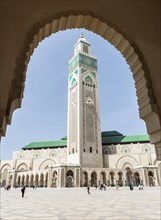 View from the archway to Hassan II Mosque