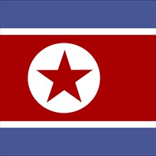 Official national flag of the Democratic People's Republic of Korea