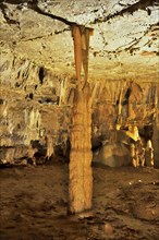 Stalactites and stalagmites have grown together