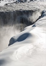 Dettifoss Waterfall in winter