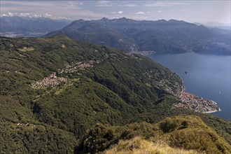 View of Monte Morissolo to Trarego-Viggiona and Lago Maggiore