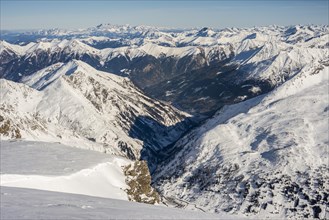 Alpine panorama in winter