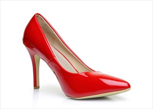 Sexy red shoe with stiletto high heel