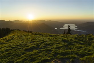 Sunset at the Setzberg above Lake Tegernsee