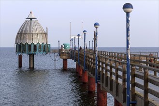 Diving gondola and pier in Zingst