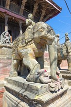 Ganesh Shrine with stone elephants as guard
