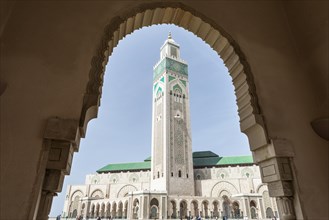 View from the archway to Hassan II Mosque