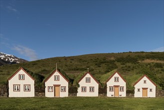 Old icelandic turf houses Laufas