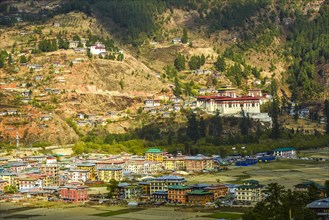View of Paro and monastery fortress