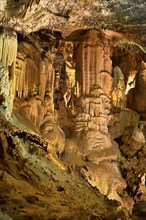 Stalactites and stalagmites have merged into a pillar