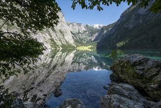 Lake Obersee with water reflection