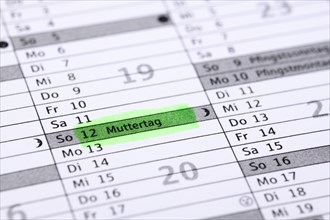 German appointment calendar