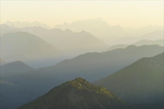 View from the Setzberg at Lake Tegernsee to the Zugspitze