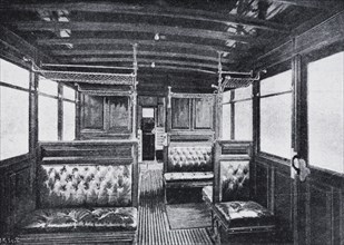 Interior of a First and Second class subway car
