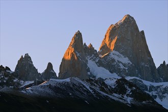 Summit of Cerro Fitz Roy in the evening light