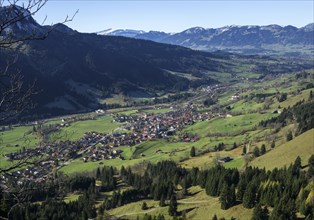 View of Bad Hindelang in the Ostrachtal
