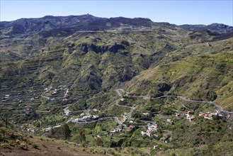 View of the mountain landscape around El Estanco