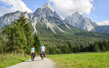 Two mountain bikers