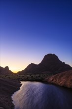 Spitzkoppe in front of evening sky