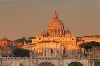 Ponte Vittorio Emanuele II and St. Peter's at sunrise