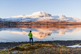 Man standing on the shore