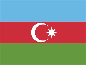 Official national flag of Azerbaijan