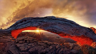 Sunrise at the Mesa Arch arch